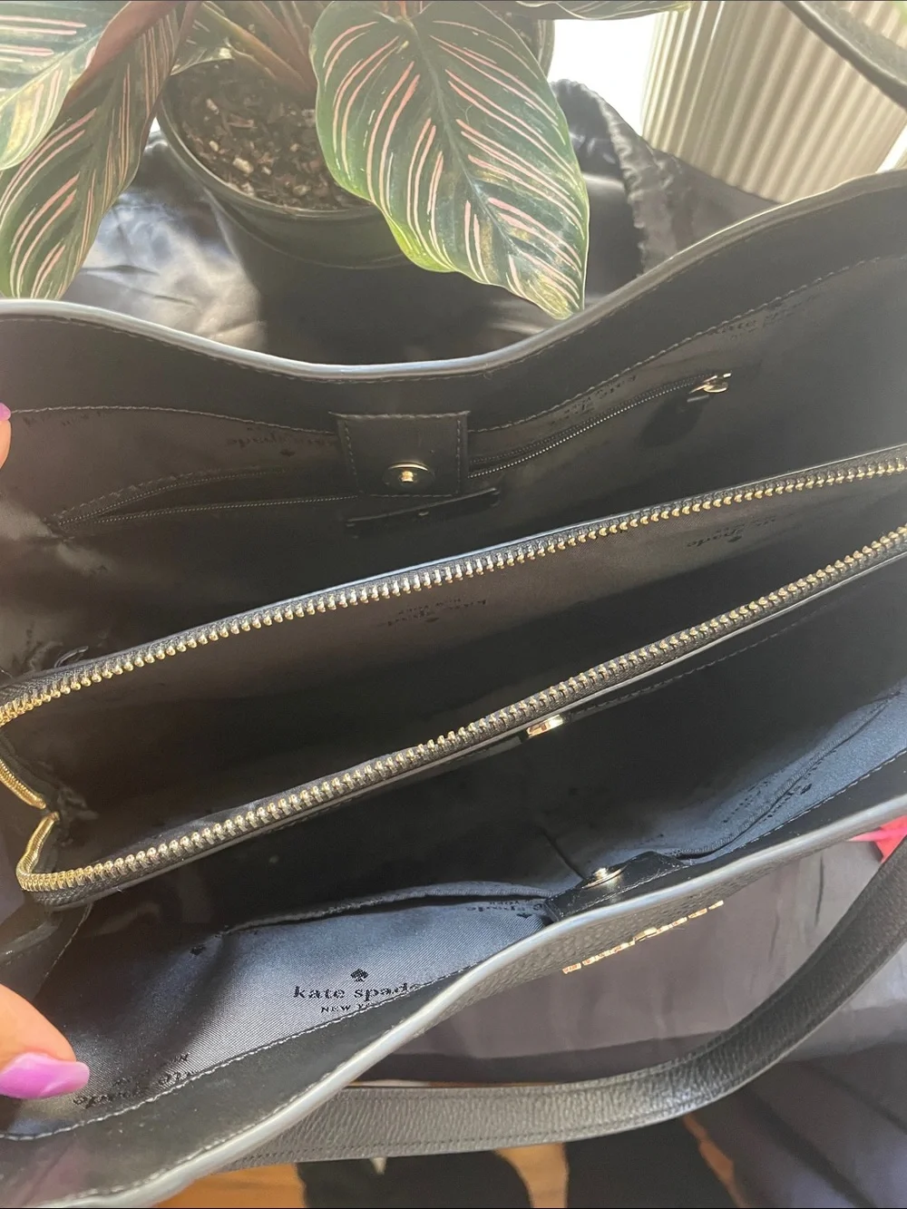 kate spade Black Pebbled LENA Shoulder Bag